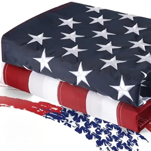 MixOra American Flags for Outside 3x5 ft Heavy Duty | Embroidered Stars & Stripes, Waterproof, Tear Proof thumbnail 1