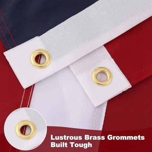 MixOra American Flags for Outside 3x5 ft Heavy Duty | Embroidered Stars & Stripes, Waterproof, Tear Proof thumbnail 3