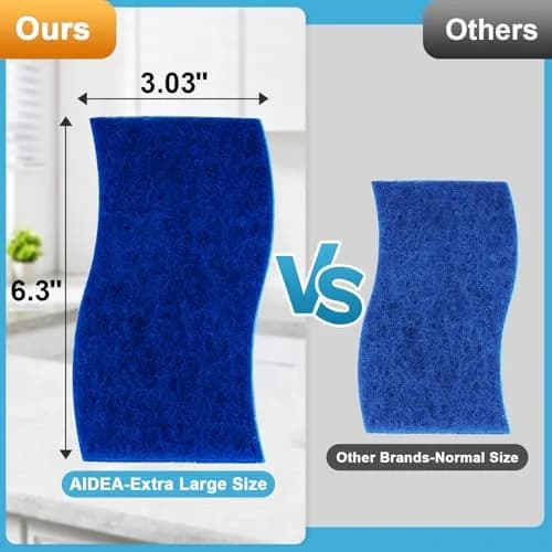 AIDEA Extra Large XL Scrub Sponges (12 Count) | Fast Cleaning, Non-Scratch thumbnail 2