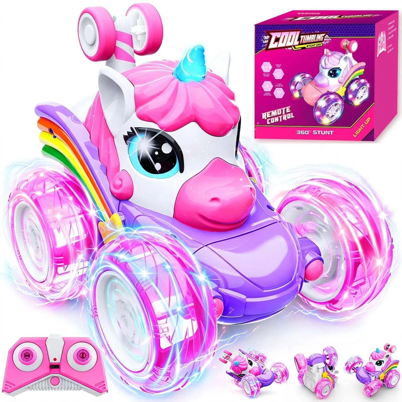 Motivekit Unicorn Stunt RC Car 12.7cm (5 inches) | ASTM-Tested Educational Toy for Kids 3+ - main product image