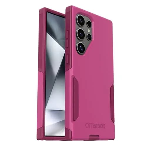 OtterBox Samsung Galaxy S24 Ultra Commuter Series Pink Case | Slim & Tough, Pocket-Friendly, Port Protection thumbnail 1