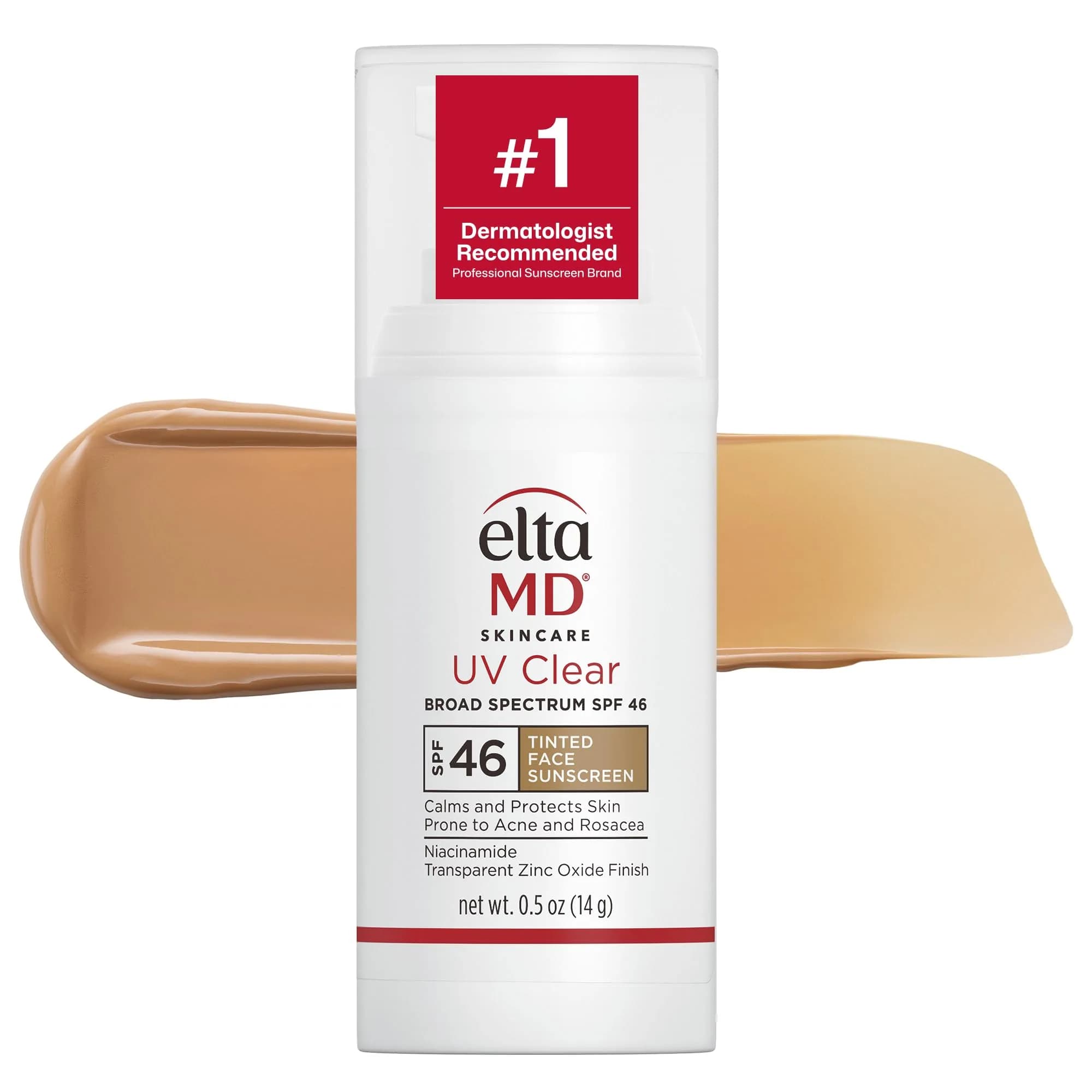 EltaMD UV Clear Tinted Face Sunscreen SPF 46 15ml (0.5 oz) | Broad Spectrum Protection for Sensitive Skin - main product image
