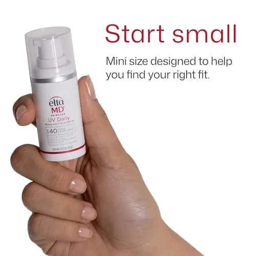 EltaMD UV Daily Untinted Face Sunscreen Moisturizer SPF 40, 15ml (0.5 Fl Oz) | Hydrates Dry Skin, No White Cast thumbnail 2