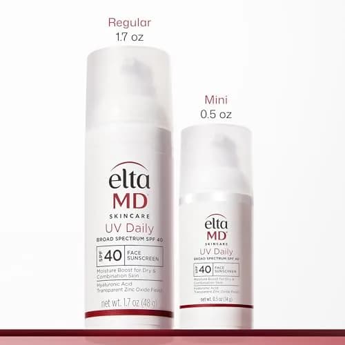 EltaMD UV Daily Untinted Face Sunscreen Moisturizer SPF 40, 15ml (0.5 Fl Oz) | Hydrates Dry Skin, No White Cast thumbnail 3