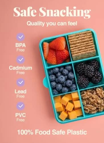 melii Snackle Box 6-Compartment Rainbow | BPA-Free Food Storage for Kids & Travel thumbnail 5