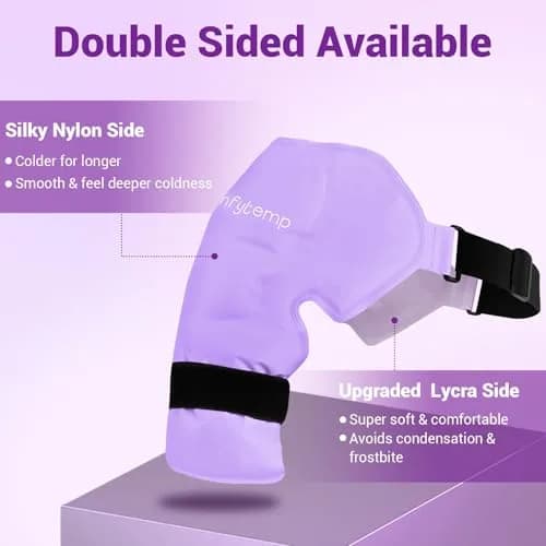 Comfytemp Shoulder Ice Pack Wrap Rotator Cuff Therapy Large/X-Large Purple | Cold & Hot Therapy for Pain Relief thumbnail 4