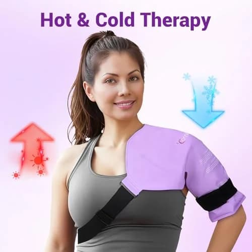 Comfytemp Shoulder Ice Pack Wrap Rotator Cuff Therapy Large/X-Large Purple | Cold & Hot Therapy for Pain Relief thumbnail 5