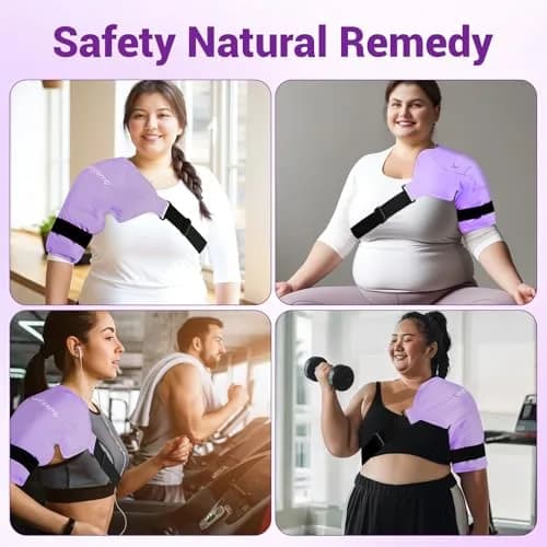 Comfytemp Shoulder Ice Pack Wrap Rotator Cuff Therapy Large/X-Large Purple | Cold & Hot Therapy for Pain Relief thumbnail 8