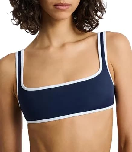 Onia Women's Standard Claire Bikini TOP, DEEP Navy/White | Adjustable straps & padding for perfect fit thumbnail 4