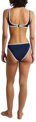 Onia Women's Standard Claire Bikini TOP, DEEP Navy/White | Adjustable straps & padding for perfect fit thumbnail 5