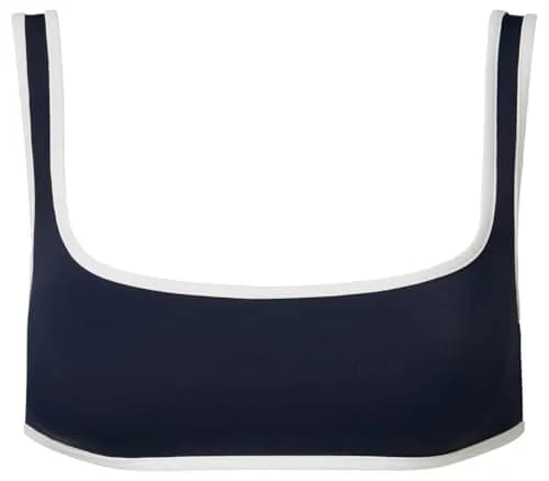 Onia Women's Standard Claire Bikini TOP, DEEP Navy/White | Adjustable straps & padding for perfect fit thumbnail 3