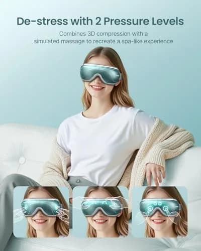 RENPHO Eye Massager with Heat and Cooling, Birthday Gifts for Mom Dad Women Men Heated Eye Mask for Migraine Relief Reduce Strain Improve Sleep Eyeris 2 thumbnail 5