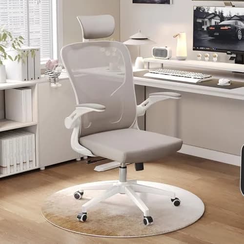 SICHY AGE High Back Mesh Office Chair with Adjustable Lumbar Support & Flip-Up Armrests | 24.59in x 20in x 49.2in thumbnail 3