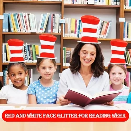 MEICOLY Red and White Face Glitter | Hexagonal, 1.76 oz (50 g) thumbnail 5