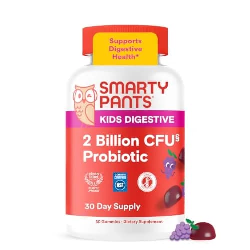 SmartyPants Kids Probiotic Gummies for Digestive Health 30 Count (2 Billion CFU) | Clinically Studied Probiotic for Gut Health & Immune Support thumbnail 1