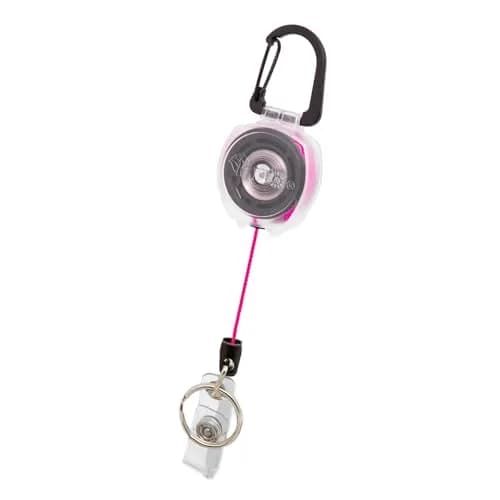 KEY-BAK Sidekick Carabiner Keychain | Holds 5 Keys & Badge, Pink, 1.375 inches thumbnail 1