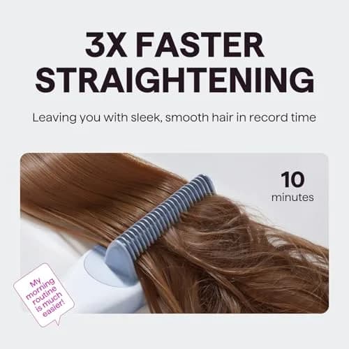 Wavytalk Steam Hair Straightener Brush with Hydro-Infusion Steam Technology, 2.0m Cord, Blue | 410°F Max Heat, 10-15 Min Styling thumbnail 5