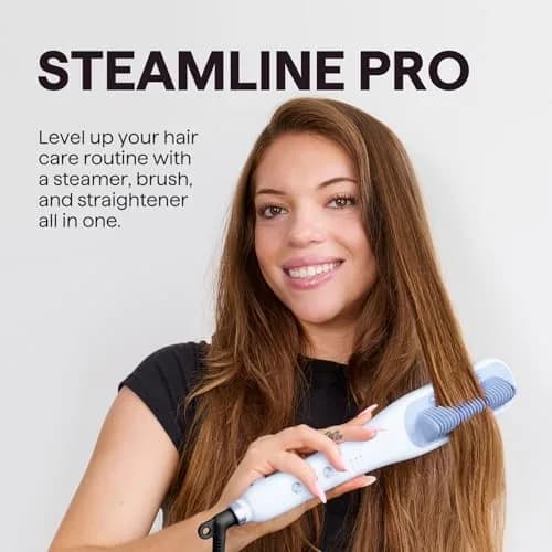Wavytalk Steam Hair Straightener Brush with Hydro-Infusion Steam Technology, 2.0m Cord, Blue | 410°F Max Heat, 10-15 Min Styling thumbnail 2