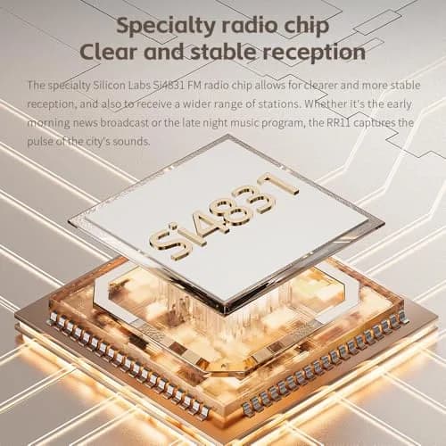 FiiO RR11 Portable FM Radio Receiver 83.2mm x 39.4mm x 13mm | Analog PVR Tuning, BASS+3D Sound Effects thumbnail 5