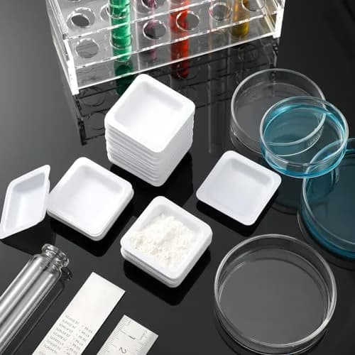 Saysurey 300 Pcs Plastic Weigh Boats 7ml | Disposable Lab Trays for Powder, Epoxy, Food Samples thumbnail 6