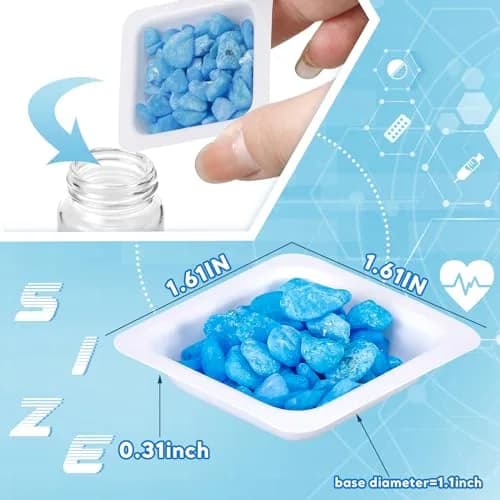 Saysurey 300 Pcs Plastic Weigh Boats 7ml | Disposable Lab Trays for Powder, Epoxy, Food Samples thumbnail 3