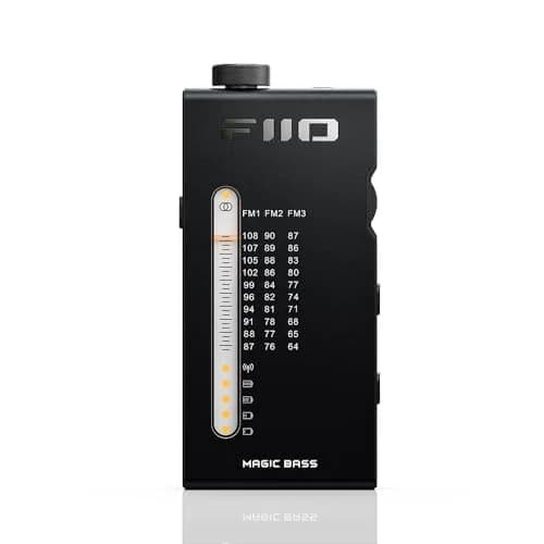 FiiO RR11 Portable HiFi FM Stereo Radio Receiver with Analog PVR Tuning, BASS+3D Sound Effects, 64MHz-108MHz (Black, Hi-Res Audio Certified) thumbnail 1