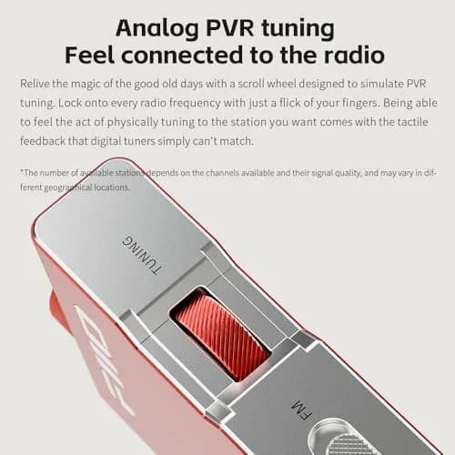 FiiO RR11 Portable HiFi FM Stereo Radio Receiver with Analog PVR Tuning, BASS+3D Sound Effects, 64MHz-108MHz (Black, Hi-Res Audio Certified) thumbnail 4