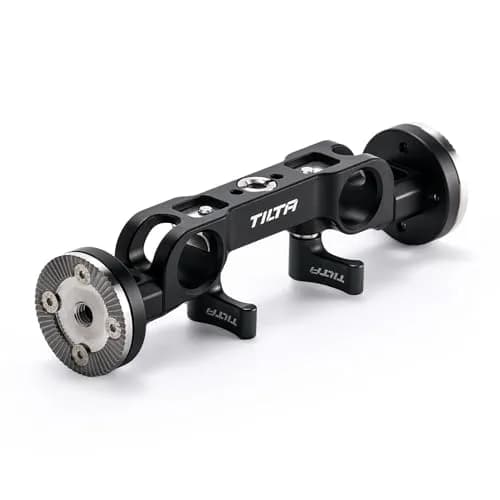 Tilta 15mm LWS Dual Rosette Adapter - Black | Compatible with Rosette Arms & Hand Grips | 15mm Rod Mount | 3/8"-16 & 1/4"-20 Thread thumbnail 4