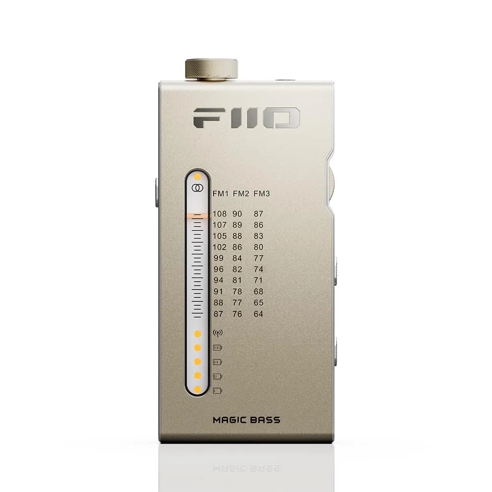 FiiO RR11 Portable HiFi FM Stereo Radio Receiver Titanium Gold | Analog PVR Tuning - main product image