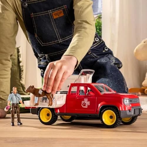 Schleich Farm World - 29Pc Veterinarian Playset for Kids 3+ | Realistic Farm Animal Care Toy thumbnail 2
