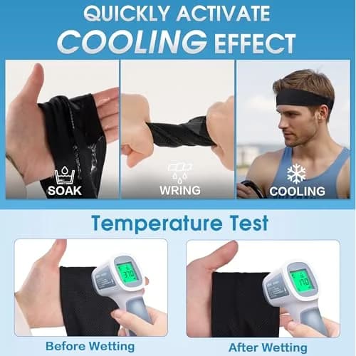 Sukeen Cooling Headbands for Men 4 Pack, Moisture Wicking Headbands for Gym 21.26"-23.62" (54-60 cm) thumbnail 7