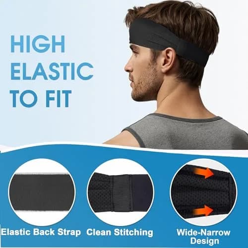 Sukeen Cooling Headbands for Men 6 Pack, Moisture Wicking Polyester-Nylon Blend | Sweat Absorbing for Gym, Running, Cycling thumbnail 8