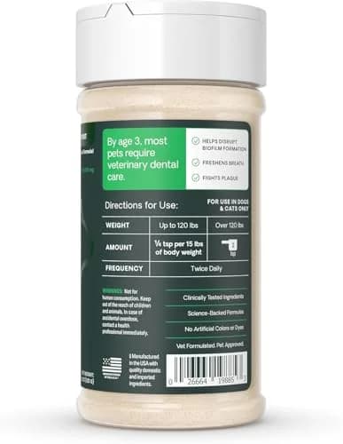 VetriScience Dental Care Powder for Dogs and Cats 2 X 4.2 Oz | Clinically Tested Oral Support thumbnail 7