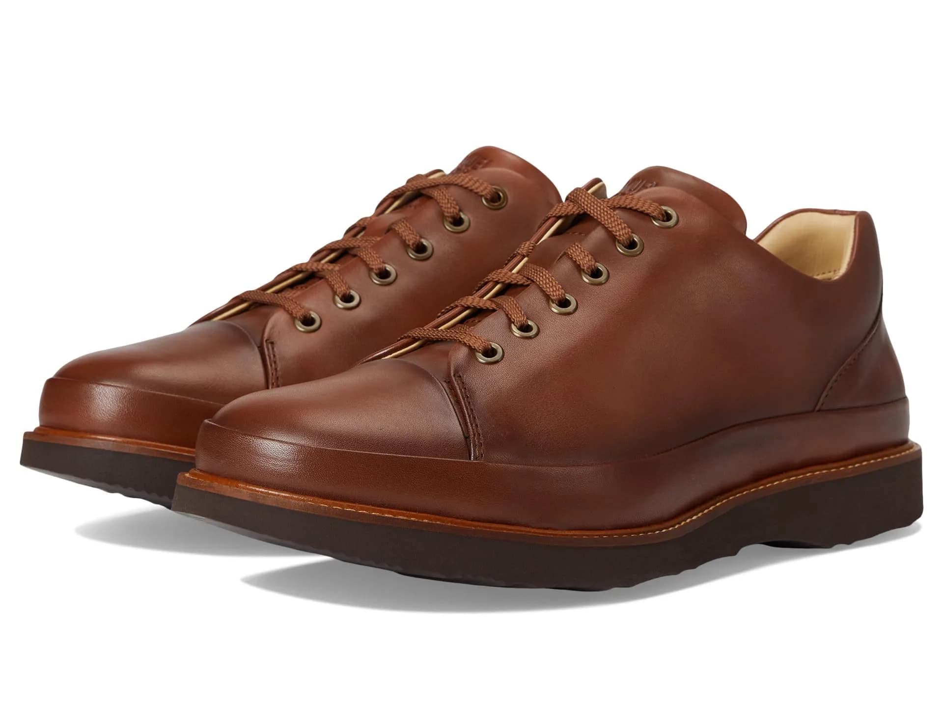 Samuel Hubbard DressFast Men's Leather Sneakers 13 Medium | Business Casual Comfort — Cognac Leather