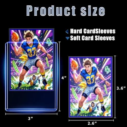 TRUGQ Card Sleeves Toploaders Set 400ct (200 Hard, 200 Soft) | Protects Standard 3"x4" Cards thumbnail 2