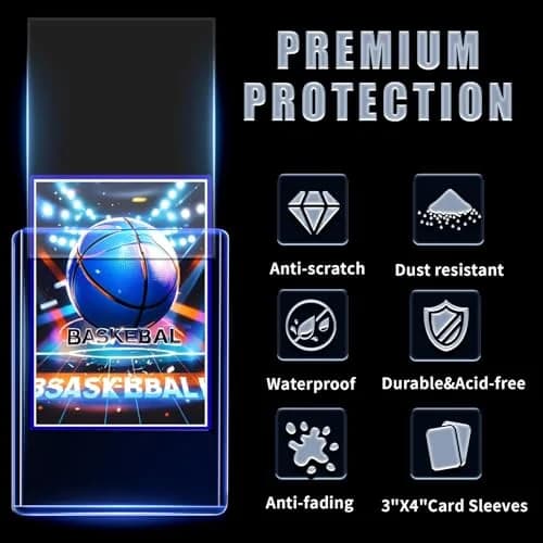 TRUGQ 3"x4" Card Toploaders & Soft Sleeves (1000 Hard + 1000 Soft) | Protects Standard Trading Cards up to 35pt thumbnail 5
