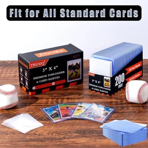 TRUGQ 3"x4" Card Toploaders & Soft Sleeves (1000 Hard + 1000 Soft) | Protects Standard Trading Cards up to 35pt thumbnail 7