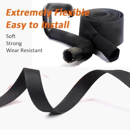 ROCKDIG 20 FT 1/4 inch 2:1 Heat Shrinkable Braided Sleeving | Abrasion & Moisture Protection, Flexible Wiring Harness Sleeve thumbnail 5