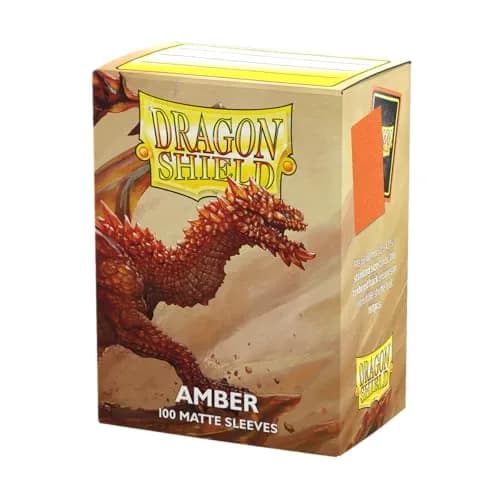 Dragon Shield Standard Size Matte Card Sleeves 100 CT Amber | Non-Toxic Card Sleeves for Kids — Amber
