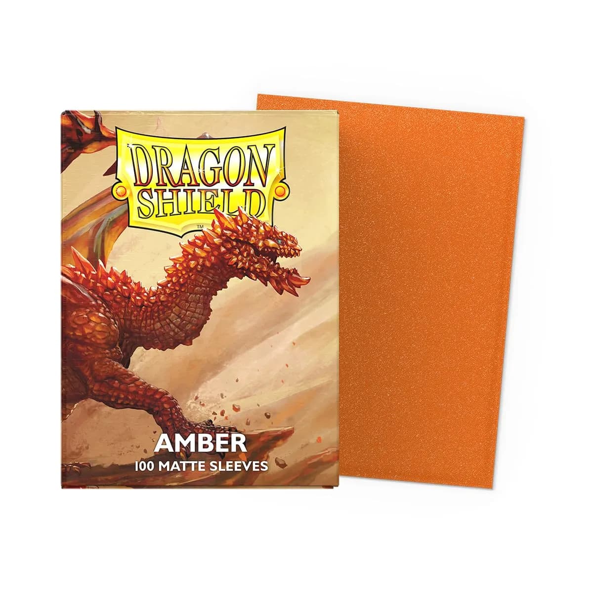 Dragon Shield Standard Size Matte Card Sleeves 100 CT Amber | Non-Toxic Card Sleeves for Kids