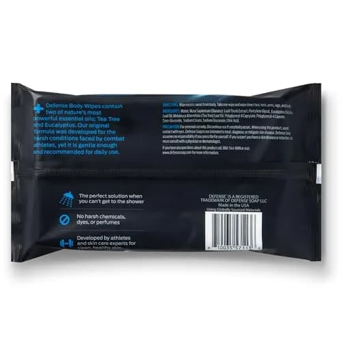 Defense Soap All Natural Body Wipes with Tea Tree Oil, 120 Count (3 Pack, 9x7 inch) | Clinically Proven Natural Ingredient for Active Lifestyles thumbnail 7