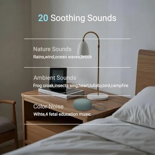 jaroco Portable Baby Sound Machine Slate | 20 Soothing Sounds, 15-Hour Battery Life | USB-C Rechargeable thumbnail 2