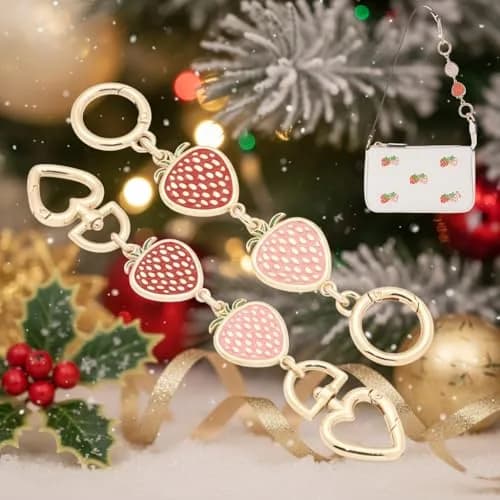 COICOIC Cute Strawberry Purse Strap Extender 2 Pcs | Adds 5.7-6.7 Inches thumbnail 1