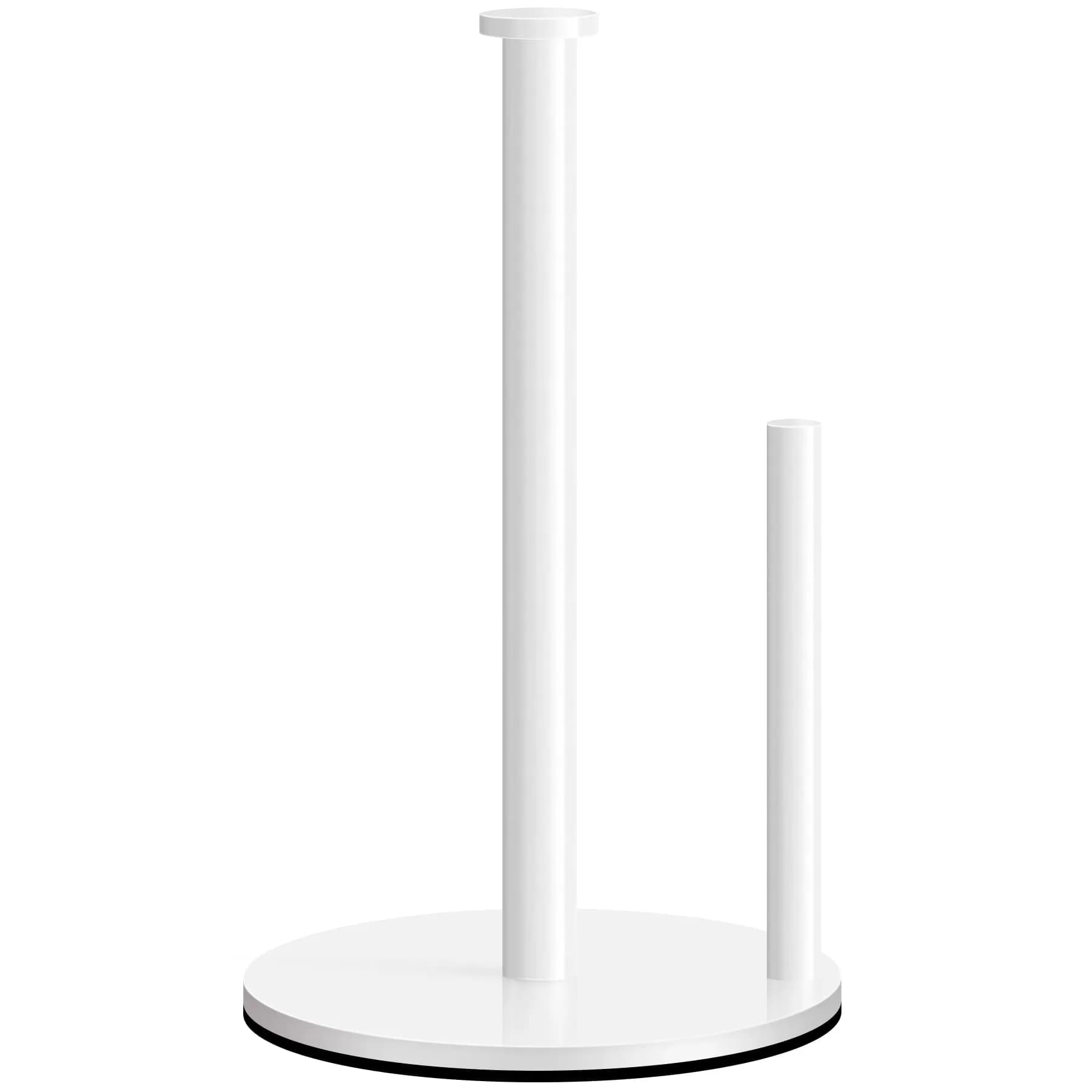 OBODING White Paper Towel Holder Countertop | Stainless Steel Kitchen Organizer with Side Bar (12.2" H x 6.7" W)