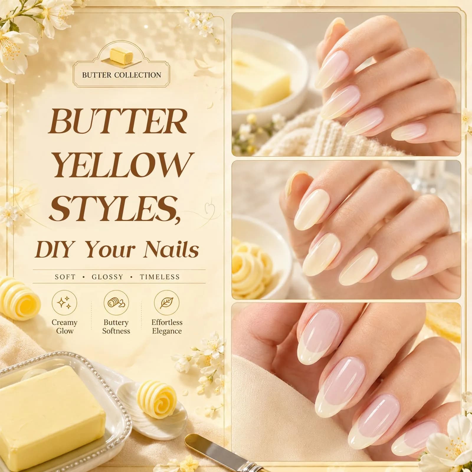 Beetles Butter Veil Yellow Jelly Gel Nail Polish 15ml | Sheer Translucent Effect thumbnail 3