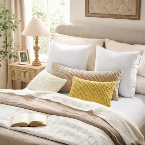 K KEVIN TEXTILE Soft Corduroy Lumbar Pillow Cover 24"x14" | Modern Boho Decor thumbnail 5