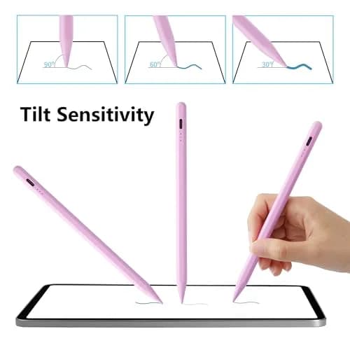 Waiktyne Purple Stylus Pen for iPad 11th-6th Gen, Pro 13" M4, Air M3 M2, Mini A17 Pro | Tilt Sensitive Active Stylus thumbnail 4
