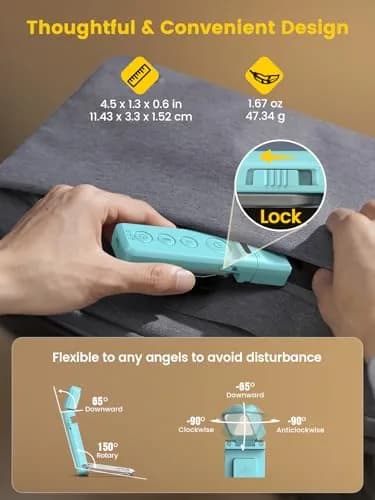 Glocusent 14 LED Book Light for Reading in Bed, USB-C Rechargeable, 10.4cm (4.1in) | Eye-Caring Clip-On Light with Timer thumbnail 6