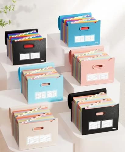 Sooez Accordion File Organizer 13-Pocket Letter Size | Deeper Pockets Keep Index Tabs Visible thumbnail 2
