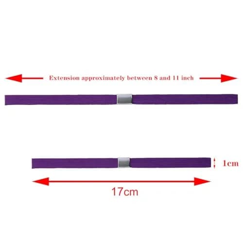 Mini Skater Elastic Planner Bands Book Page Markers for Hardcover Journal Notebook Book Lovers | Stretchy Closure Reading Straps for Notebooks 8"-11" (Purple) thumbnail 2